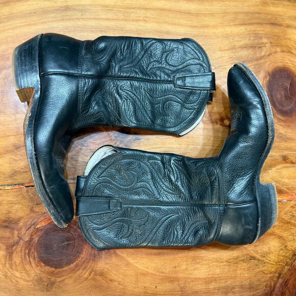 Stewart Leather Boots Mens 10 1/2 B Cowboy Western Vintage 1977 - Picture 1 of 10
